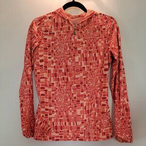 MERRELL Opti-Wick Full-Zip Hooded Jacket Geometric Orange Women's Small